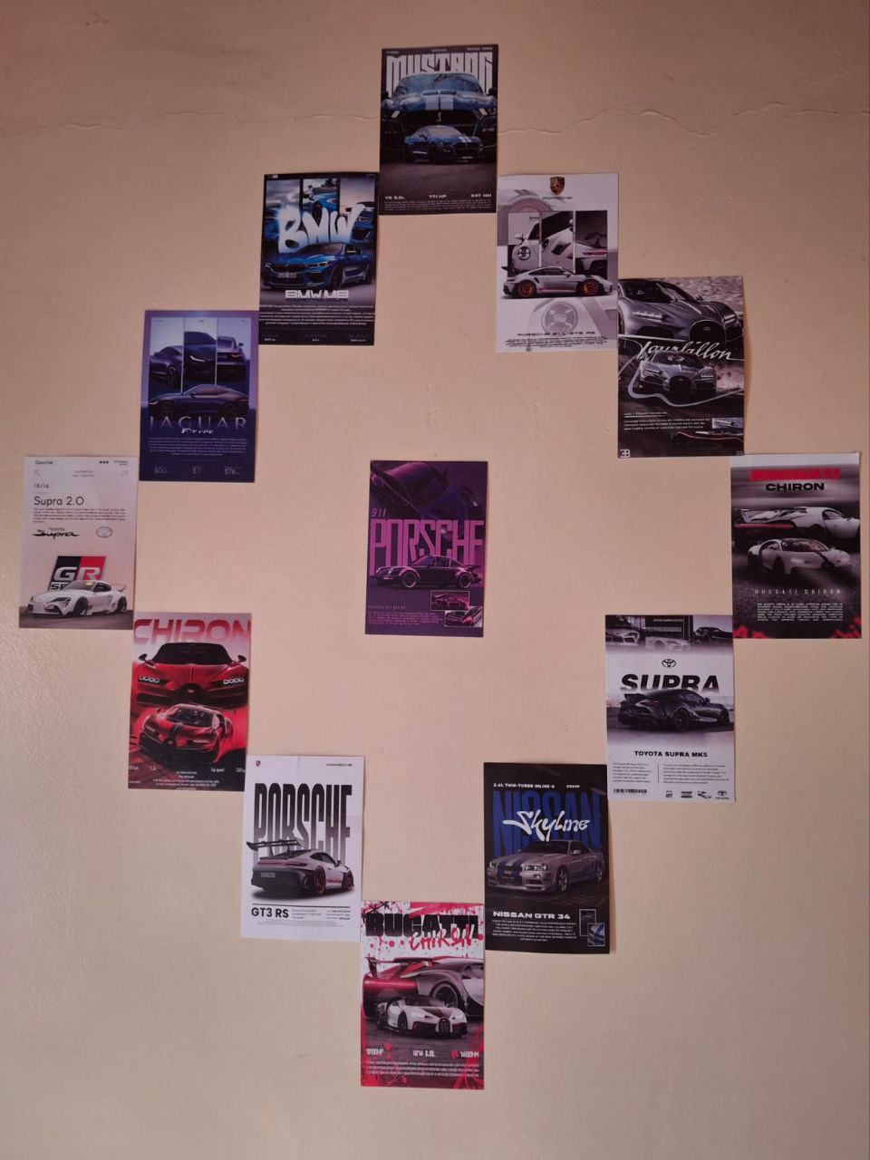 Premium Supercar Collectible Cards Set | BMW, Porsche, Bugatti, Supra & More