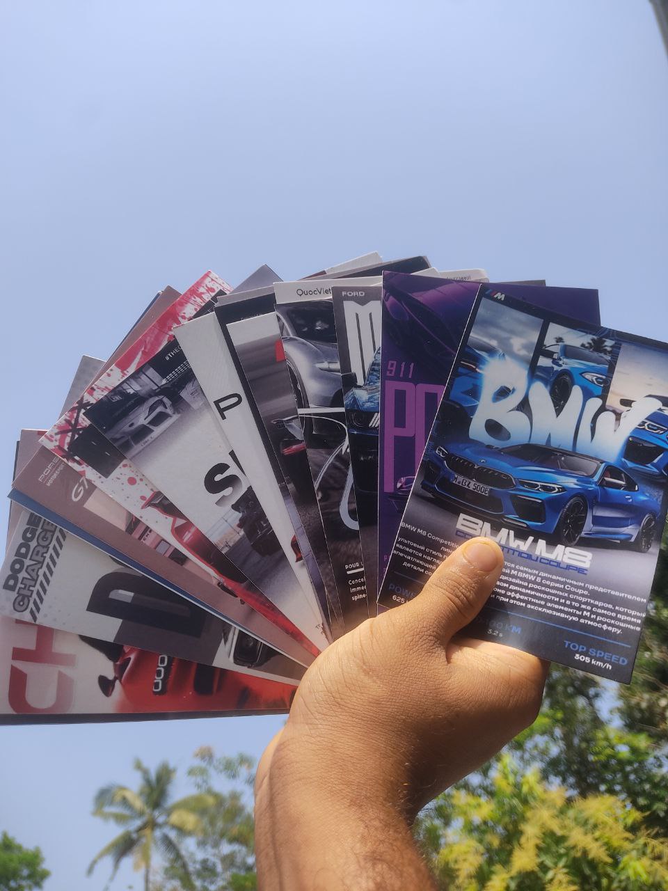 Premium Supercar Collectible Cards Set | BMW, Porsche, Bugatti, Supra & More